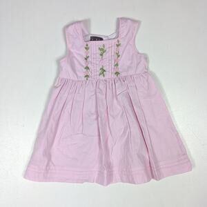 Lil Cactus Dress Baby Girls Sz 12-24m Pink Embroidered Boutique